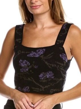 💜 Vince Orchid cashmere & wool blend bralette tank top